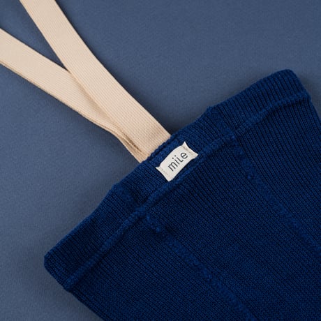 【mile】kids' leggings with braces - deep blue