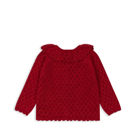 【Konges Sløjd】HOLIDAY KNIT CARDIGAN - SAVY RED