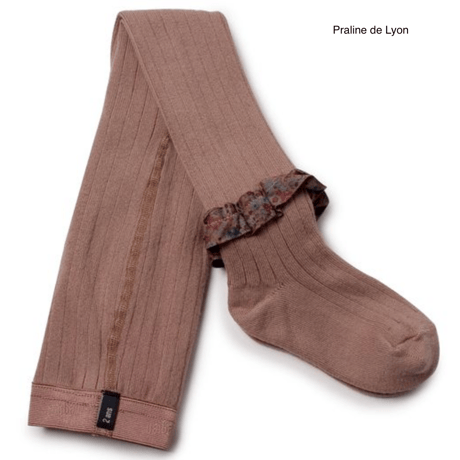 【Collégien】Clémence Liberty Ruffle Ribbed Tights