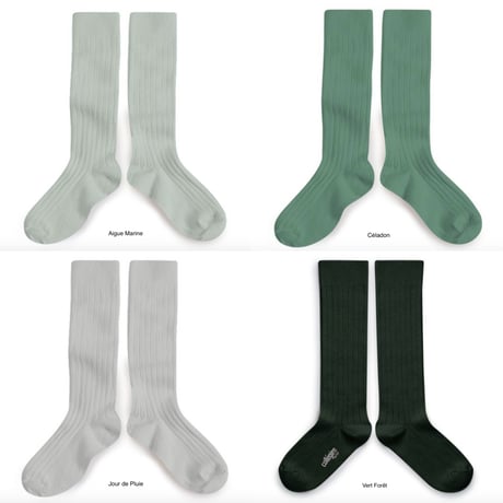 【Collégien】La Haute Ribbed Knee-high Socks