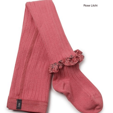 【Collégien】Clémence Liberty Ruffle Ribbed Tights