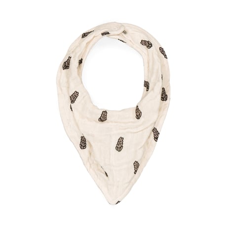 【STUDIO BOHEME PARIS】BANDANA BIB ABEL - OFF WHITE / LAVENDER