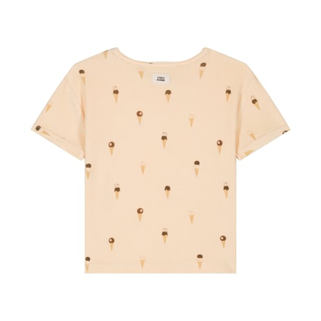 【STUDIO BOHEME PARIS】TSHIRT ESSENTIAL - VANILLA / ICE CREAM