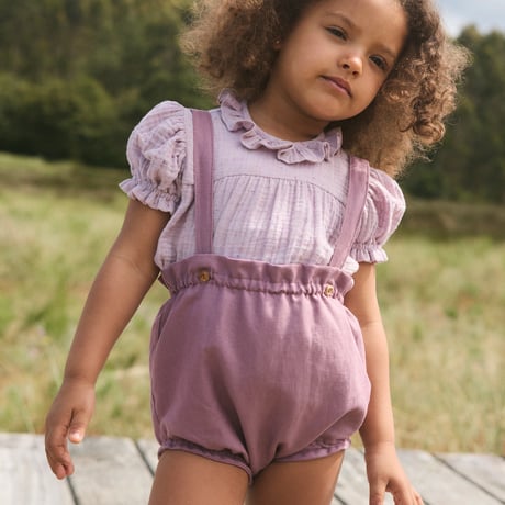 【Birinit Petit】Lilly little dots baby blouse / Blusa motitas Lila baby