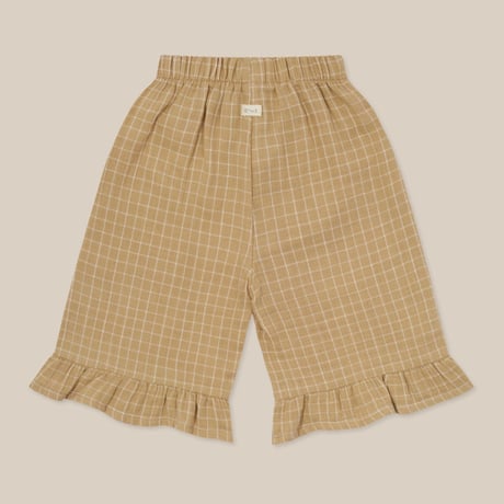 【Organic Zoo】Grid Check Wheat Frill Culottes
