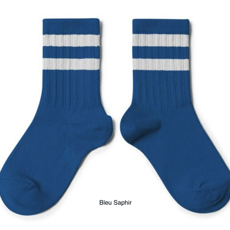 【Collégien】Nico Ribbed Varsity Crew Socks