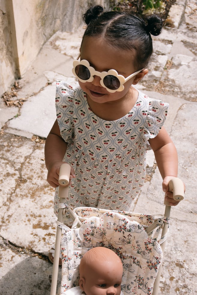 Konges Sløjd】COCO FRILL ROMPER - CHERRY MOTIF