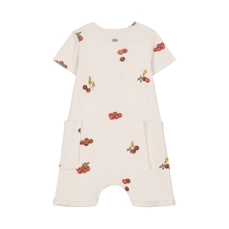 【STUDIO BOHEME PARIS】JUMPSUIT AIMÉ - OFF WHITE / TOMATO