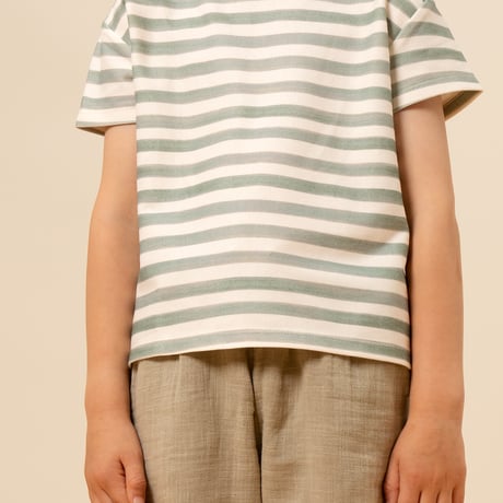 【STUDIO BOHEME PARIS】NEW TSHIRT ESSENTIAL - GREEN STRIPES