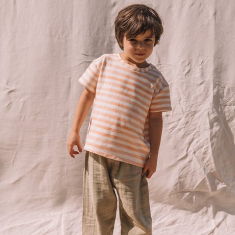 【STUDIO BOHEME PARIS】NEW TSHIRT ESSENTIAL - NUDE STRIPES