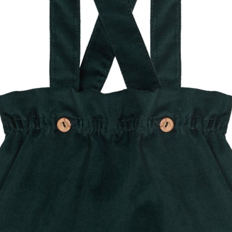 【Birinit Petit】Green Antique velvet straps bloomer  / Culetín tirantes velvet verde Antique