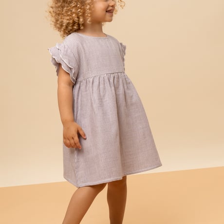 【STUDIO BOHEME PARIS】DRESS COUSINE - VIOLET STRIPES