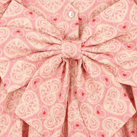 【Konges Sløjd】AVA BOW DRESS GOTS - LACY PINK