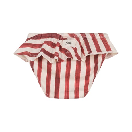 【STUDIO BOHEME PARIS】BIKINI BOTTOM MIMI - RED STRIPES