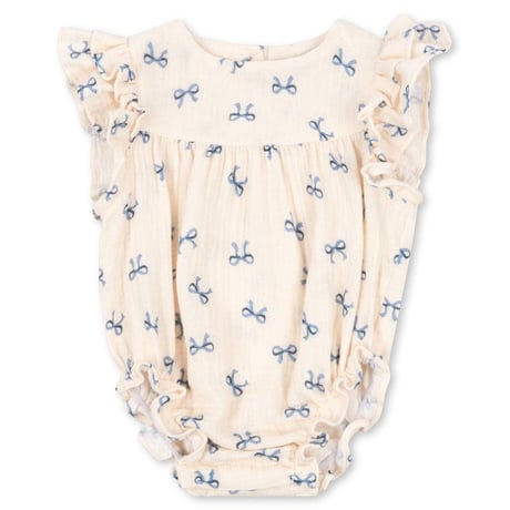 【Konges Sløjd】COCO ROMPER GOTS - BOW BLEU