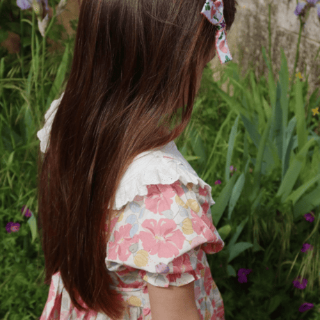 【Konges Sløjd】COEUR COLLAR DRESS GOTS - FLEUR ANGLAISE