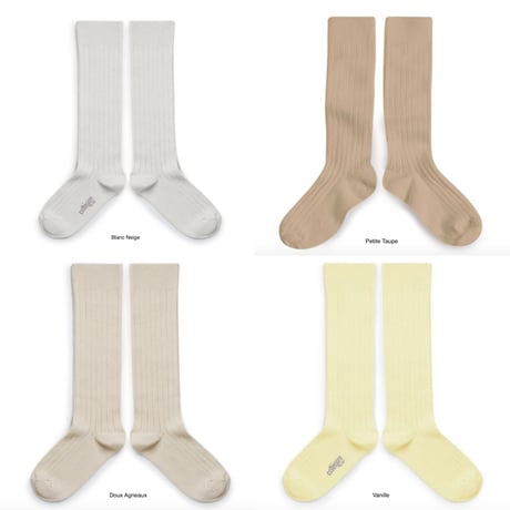 【Collégien】La Haute Ribbed Knee-high Socks