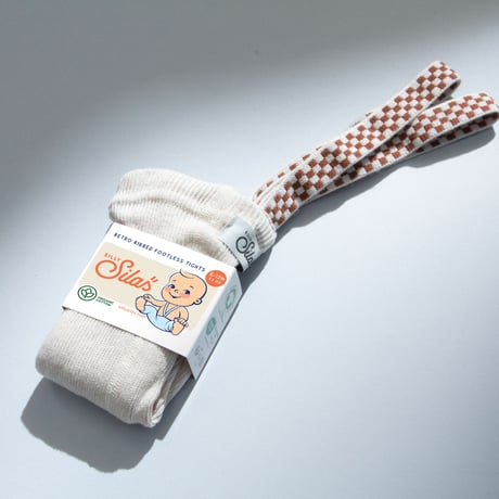 【Silly Silas】Footless - Cream Checked