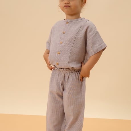 【STUDIO BOHEME PARIS】PANTS COUSIN - VIOLET STRIPES