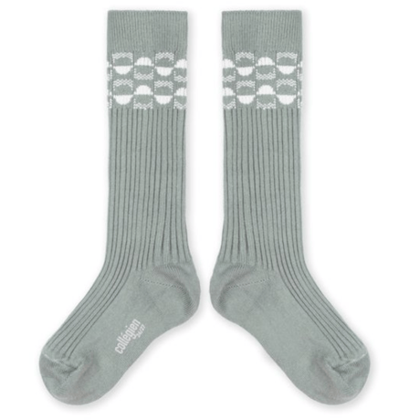 【Collégien】Dominique Ribbed Art Deco Knee-high Socks
