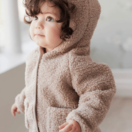 【JAMIE KAY】Tatum Recycled Polyester Sherpa Jacket - Lait Marle