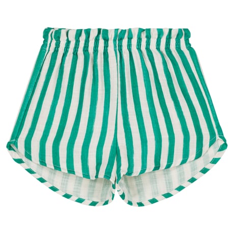 【STUDIO BOHEME PARIS】SHORTS GEORGETTE - GREEN STRIPES