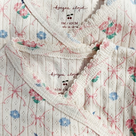 【Konges Sløjd】MINNIE NEWBORN ONESIE GOTS - FLEUR DECOR