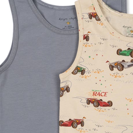 【Konges Sløjd】BASIC 2 PACK TANKTOP GOTS - TRADEWINDS / GRAND PRIX