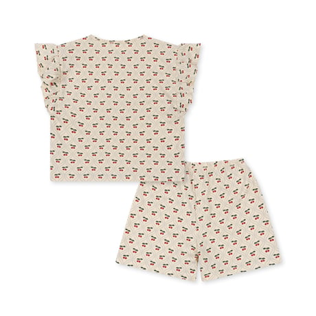 【Konges Sløjd】 2 PACK LIN FRILL SET GOTS - CHERRY MOTIF