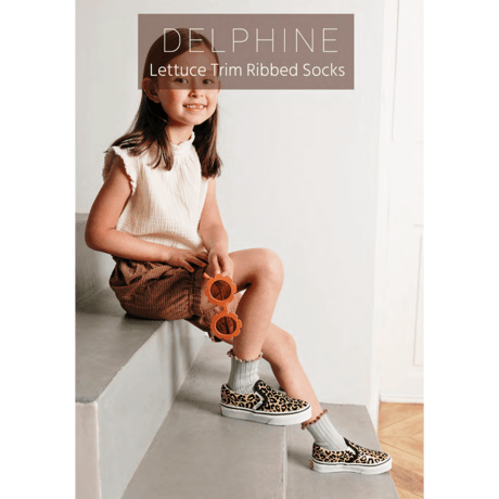 【Collégien】Delphine Lettuce Trim Ribbed Socks