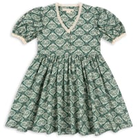 【Konges Sløjd】COEUR LACE DRESS GOTS - LACY GREEN