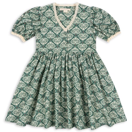 【Konges Sløjd】COEUR LACE DRESS GOTS - LACY GREEN
