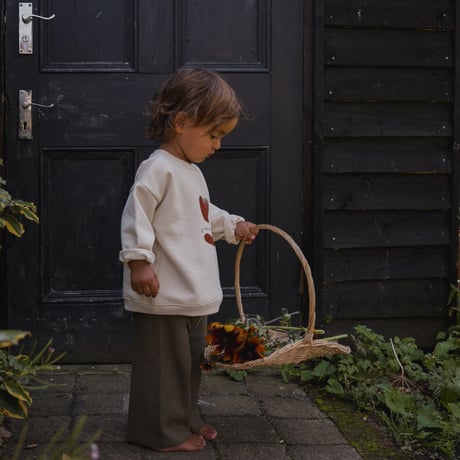 【Organic Zoo】Olive Waffle Wide Leg Pants