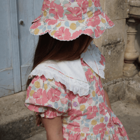 【Konges Sløjd】COEUR SCALLOP SUN HAT GOTS - FLEUR ANGLAISE
