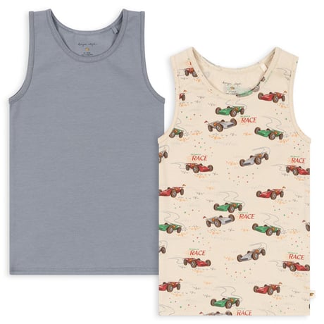 【Konges Sløjd】BASIC 2 PACK TANKTOP GOTS - TRADEWINDS / GRAND PRIX