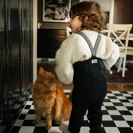 【Silly Silas】Granny Teddy Warmy Footless - Classic Black Checked