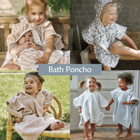 【Elodie】Bath Poncho - Candy stripes