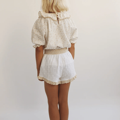 【LiiLU】OANA BLOUSE - Serker Mustard Flowers