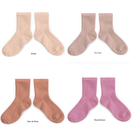 【Collégien】La Mini Ribbed Ankle Socks