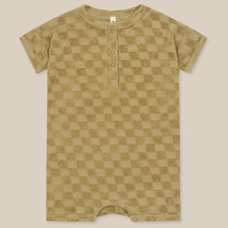 【Organic Zoo】Dusky Checkerboard Terry Beach Romper