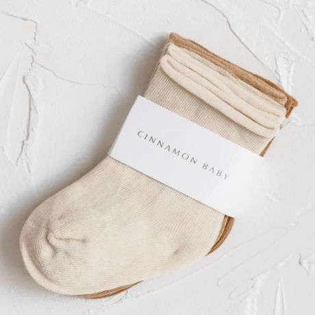 【cinnamonbaby】4 Pack of Cotton Socks
