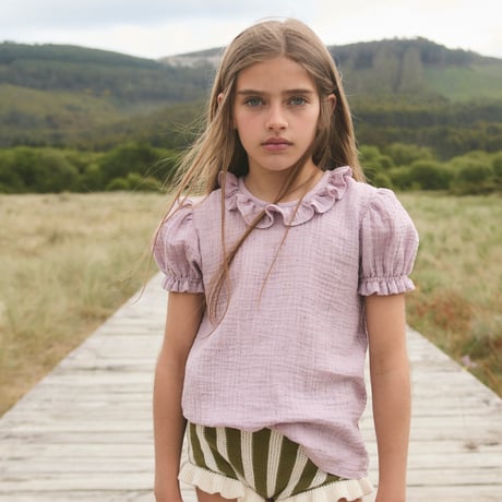 【Birinit Petit】Lilly little dots baby blouse / Blusa motitas Lila baby