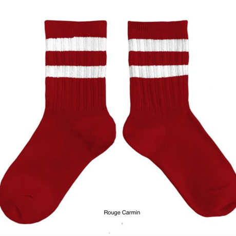 【Collégien】Nico Ribbed Varsity Crew Socks