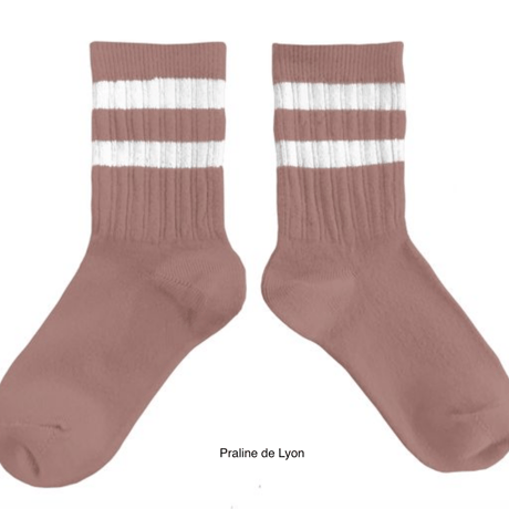 【Collégien】Nico Ribbed Varsity Crew Socks