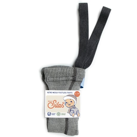 【Silly Silas】Wooly Warmy Footless - Granite Grey