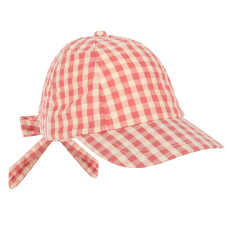 【Konges Sløjd】KIM BOW CAP GOTS - flamingo plume check