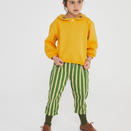 【Birinit Petit】Bee stripe denim pleated trousers / Pantalón pinzas vaquero raya Bee