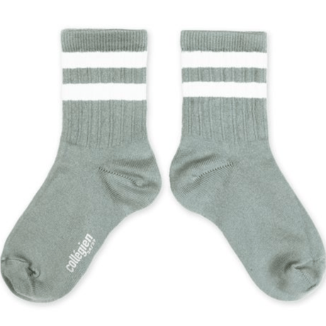 【Collégien】Nico Ribbed Varsity Crew Socks