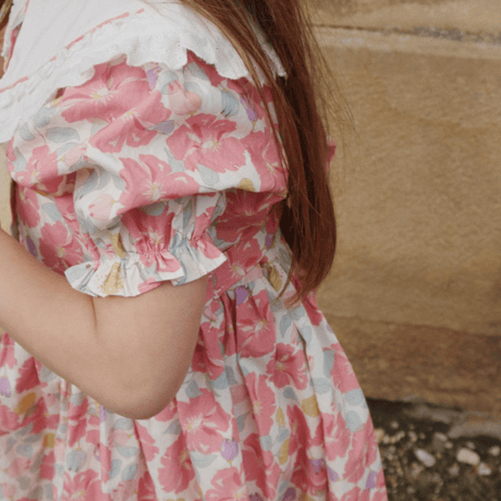 【Konges Sløjd】COEUR COLLAR DRESS GOTS - FLEUR ANGLAISE