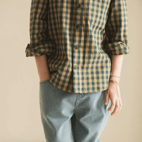 【JENEST】SCOTT SHIRT - HAZELNUT BROWN, SEA GREEN, DARK GREY, BLUE CHECK